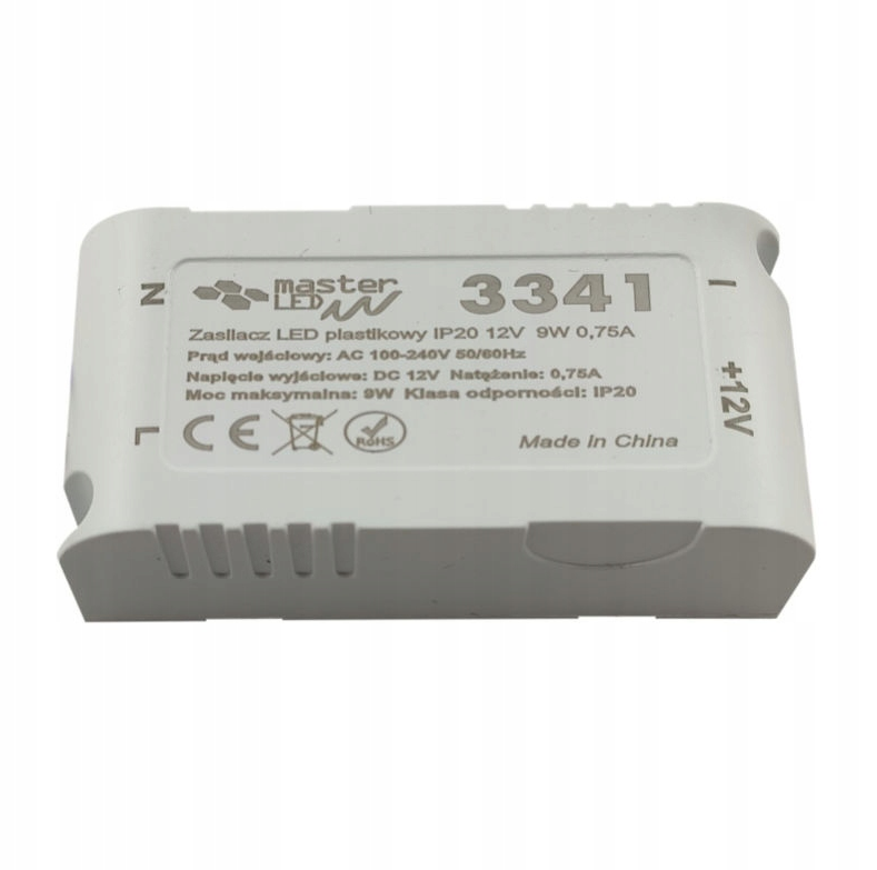 Built-in power supply - 12 Volt - 0.75A - 9 Watt