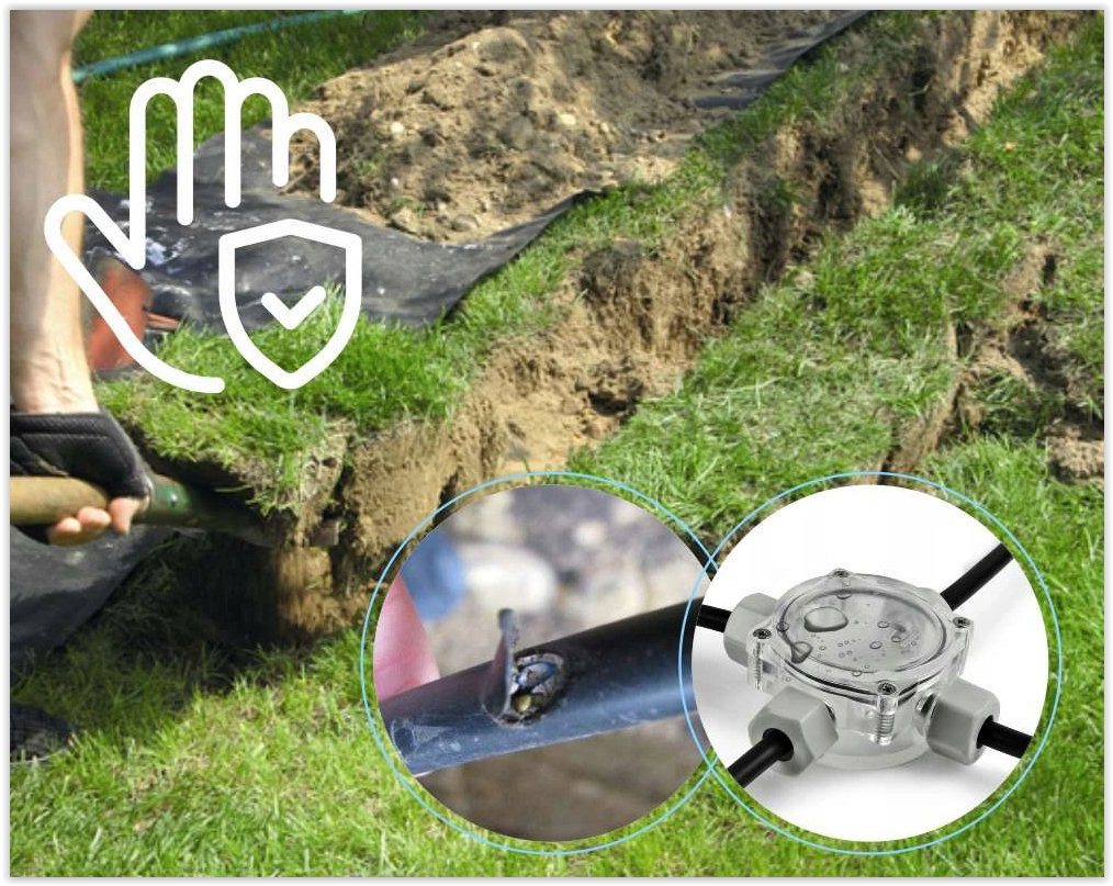 Waterproof junction box - 2-way - IP68 - Transparent