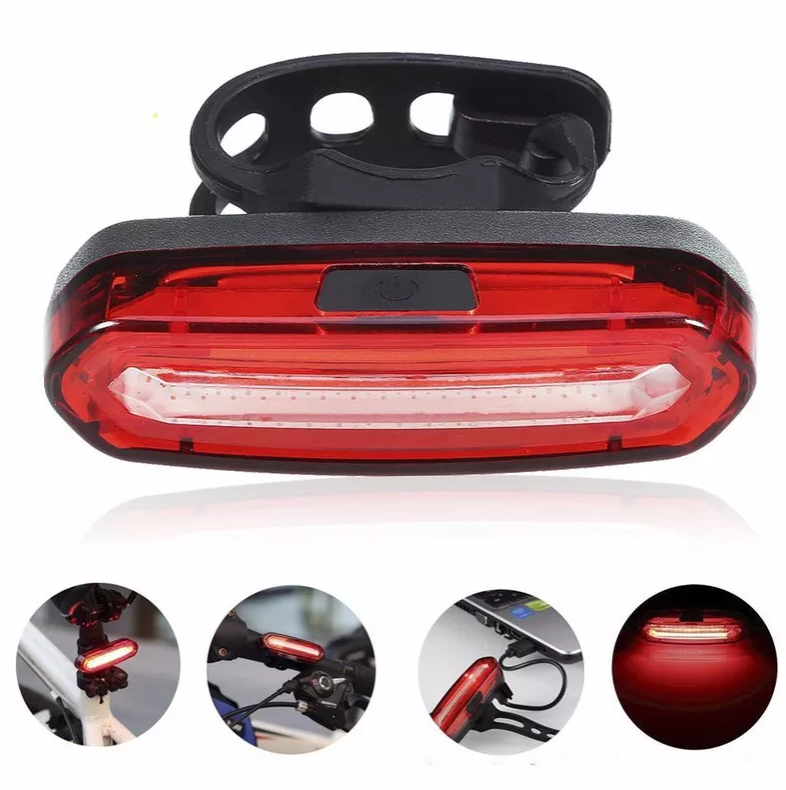 Bicycle lamp Red - rechargeable - Extra bright