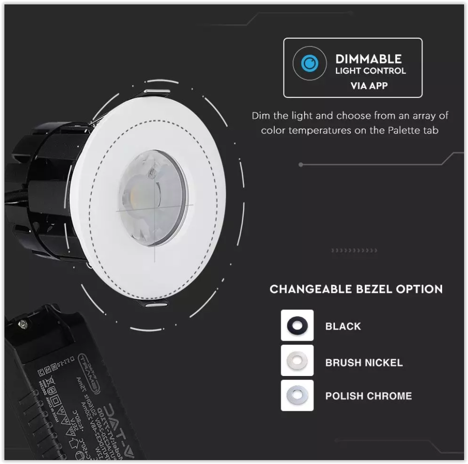 Smart LED spot - Fire resistant - 83mm - CCT - IP65