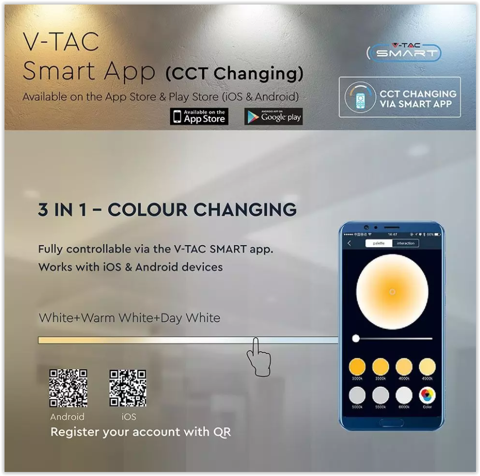 Smart LED spot - Fire resistant - 83mm - CCT - IP65