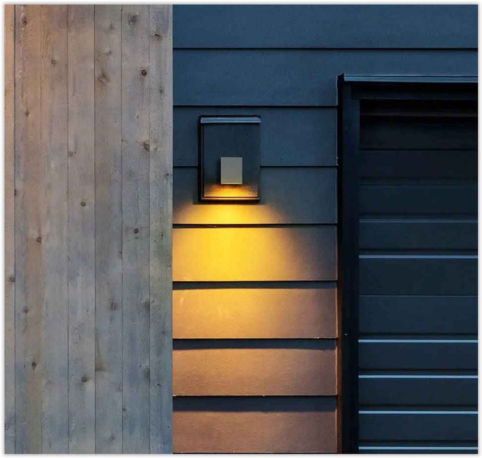 White wall lamp fixture - Square - GU10 fitting - 35W - IP44