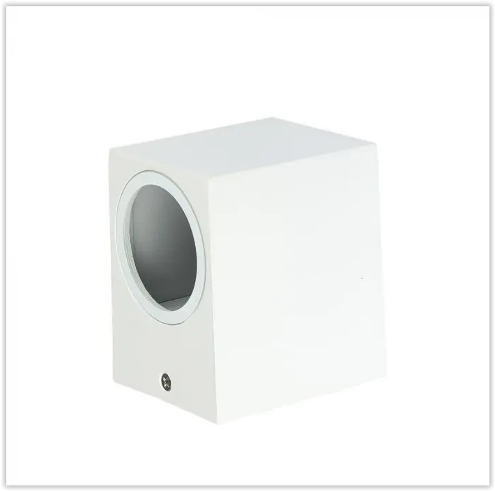 White wall lamp fixture - Square - GU10 fitting - 35W - IP44
