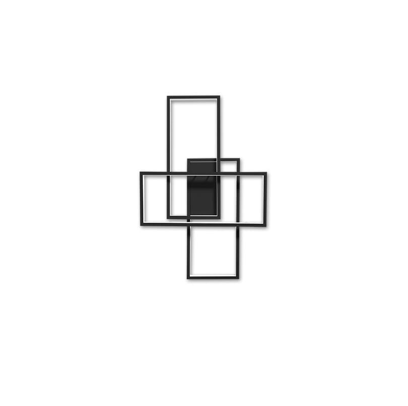 LED design ceiling lamp - 72W - CCT - With remote control - Black
