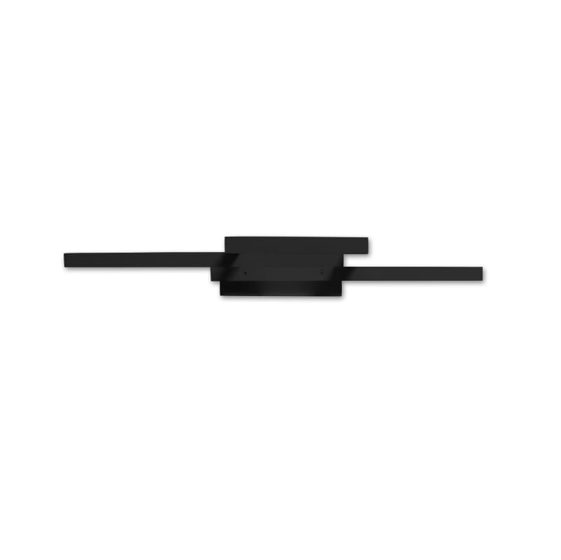 LED design ceiling lamp - 72W - CCT - With remote control - Black