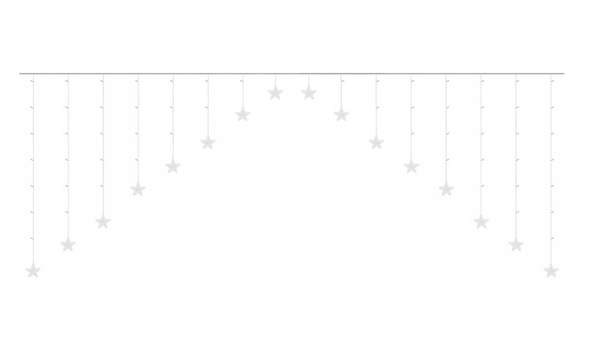 LED Christmas light curtain - 5.5 meters - Warm white - 136 LEDs