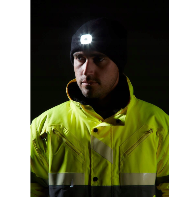Camo hat with LED - USB rechargeable - 180 lumens