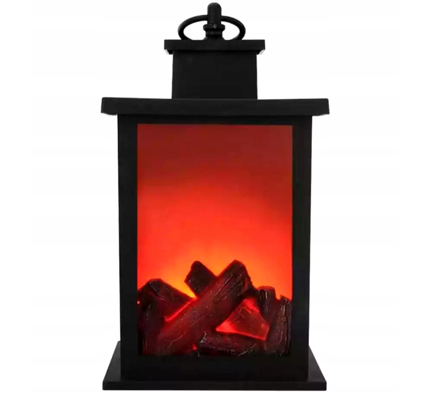 LED lantern - Flame effect - With timer - Battery operated