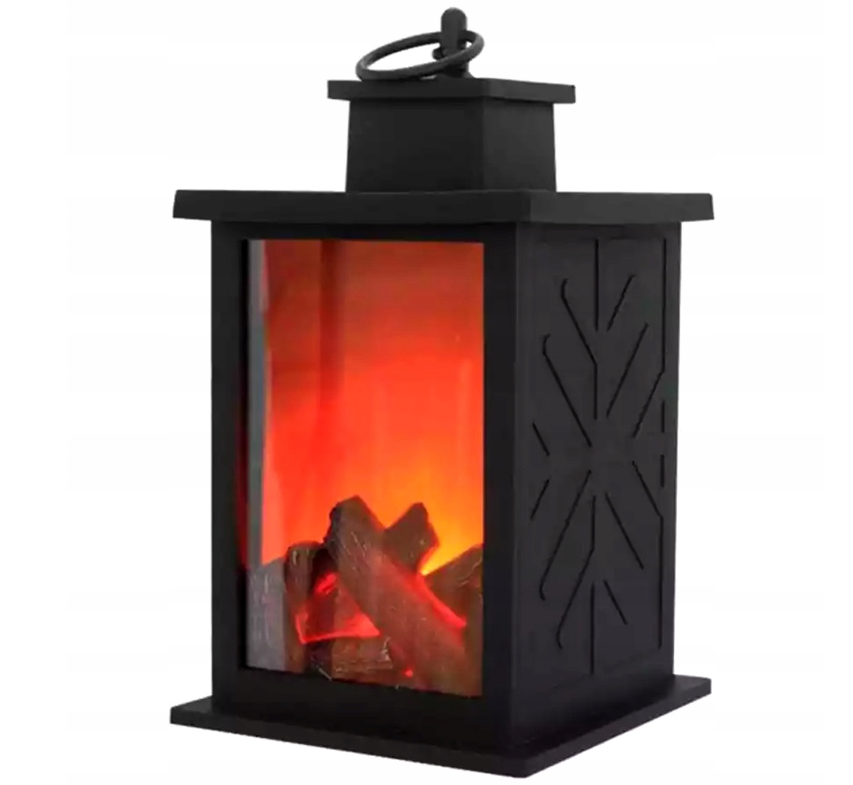 LED lantern - Flame effect - With timer - Battery operated