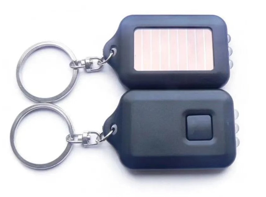 Solar Powered Flashlight Keychain