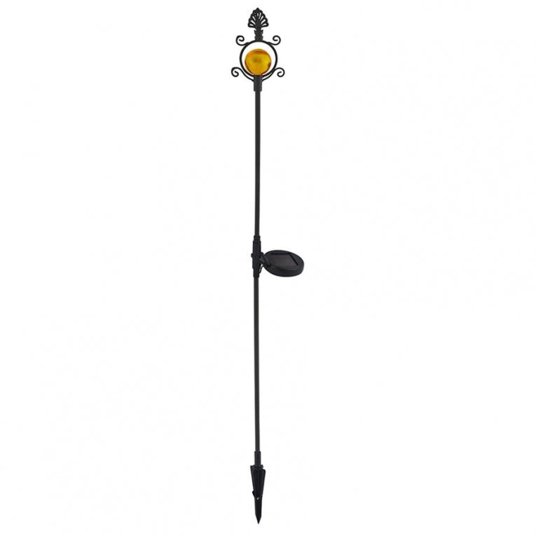 Lampe solaire de jardin vintage jaune