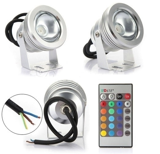 10W LED SPOT light RGB outdoor 12 volt - dimmable