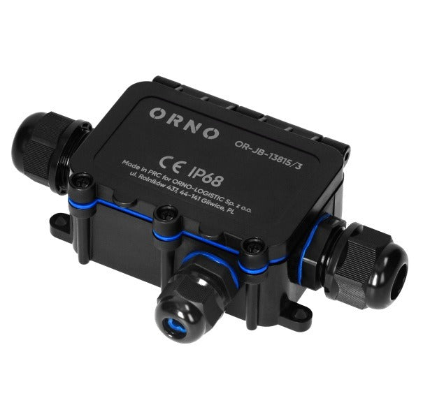 Junction box IP68 - 3-way - Impact-resistant and flame-retardant