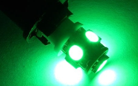 T10 - Vert - 5 LED - 12 V - 5050 SMD