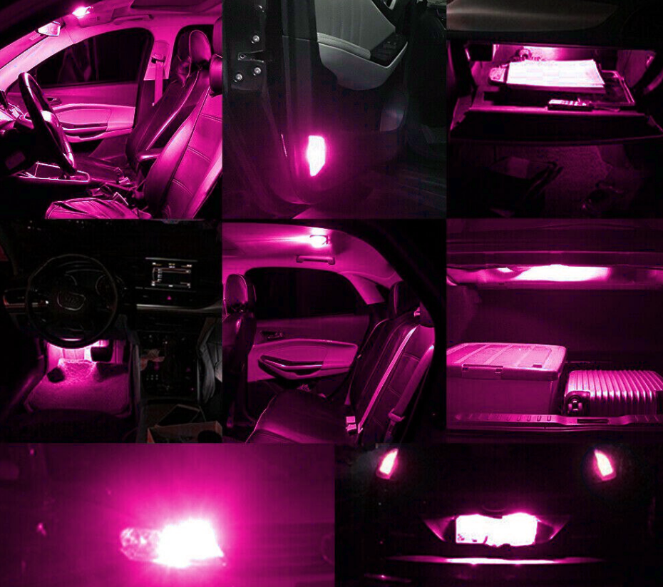 T10 LED - CANBUS - Extra bright - 6SMD - 12V - Pink - Per piece