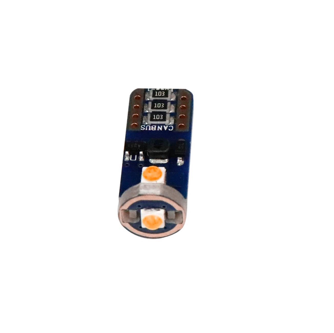 T10 LED - CANBUS - Ultra fel - 3SMD - 12V - Oranje - Per stuk