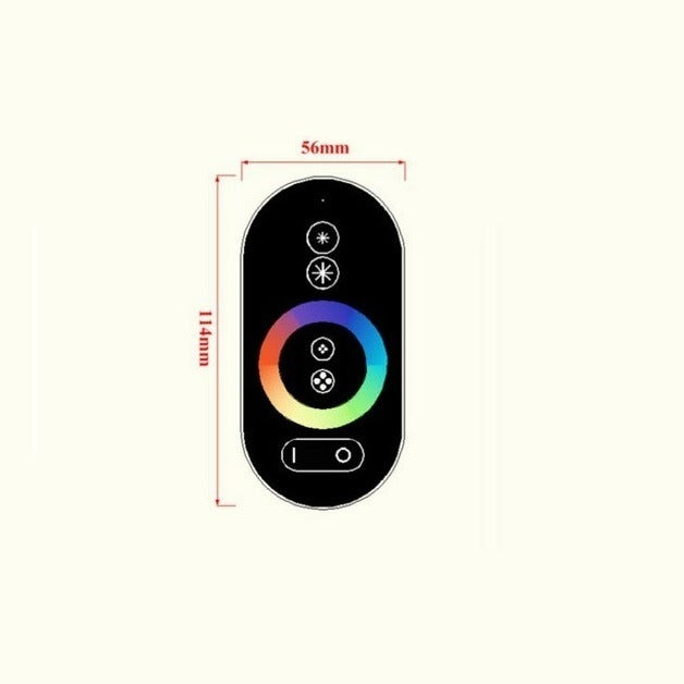 Touch LED RGB Controller - RF - kroonsteen aansluiting