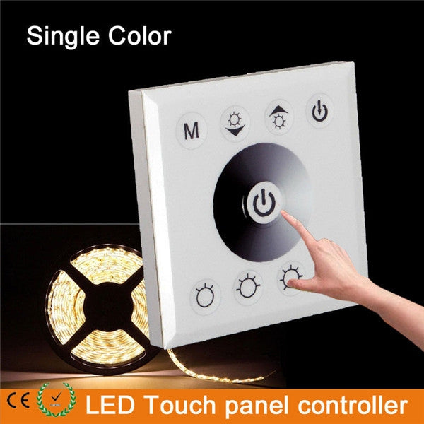 LED dimmer dual channel - wall control touch panel - white