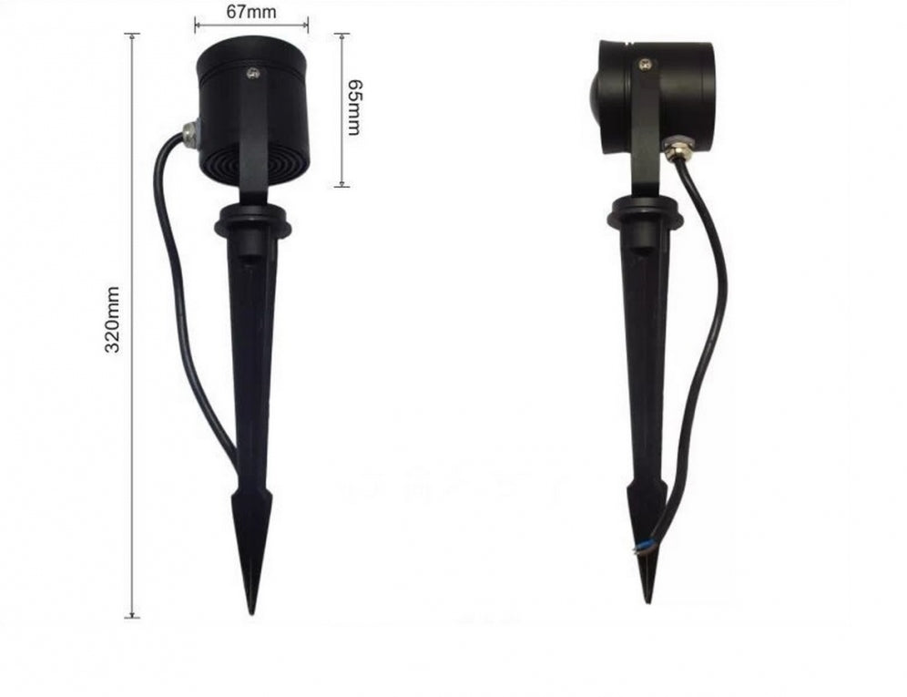 Spot LED de jardin 10 W blanc froid - à intensité variable