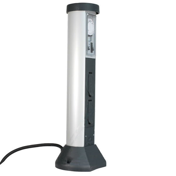 Garden post - 2x socket + Timer