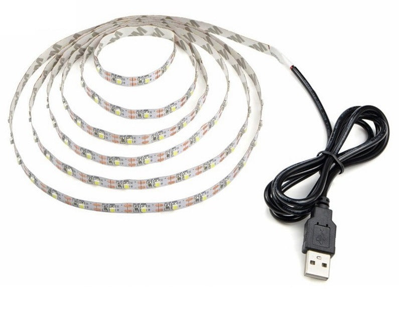 Bande LED USB - BLANC CHAUD - 1 mètre - 60 lumens/m