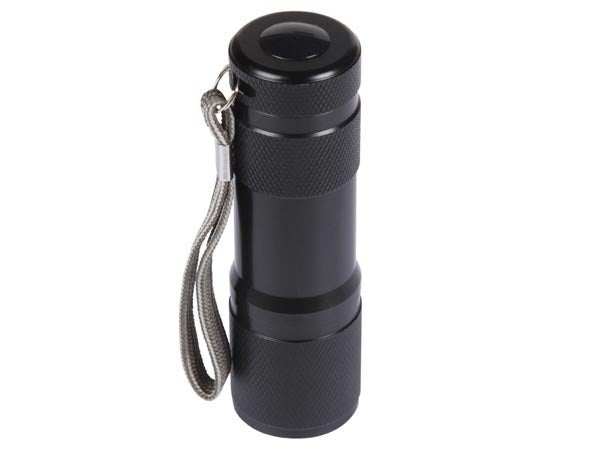 Lampe torche UV - 9 LED UV - boîtier en aluminium