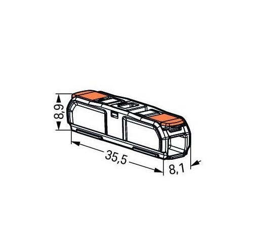 Wago connection terminal 1-way 0.2-4 mm² - Feed-through connector per piece