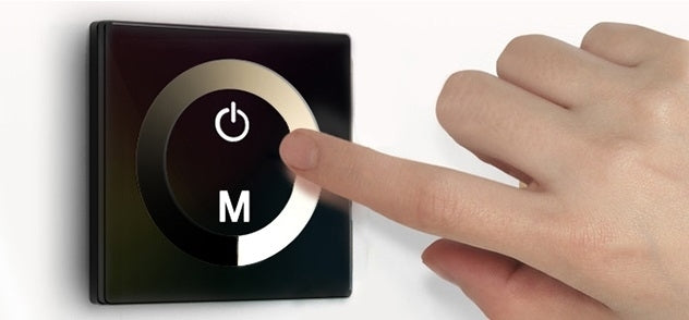 Variateur LED - panneau de commande tactile mural - noir