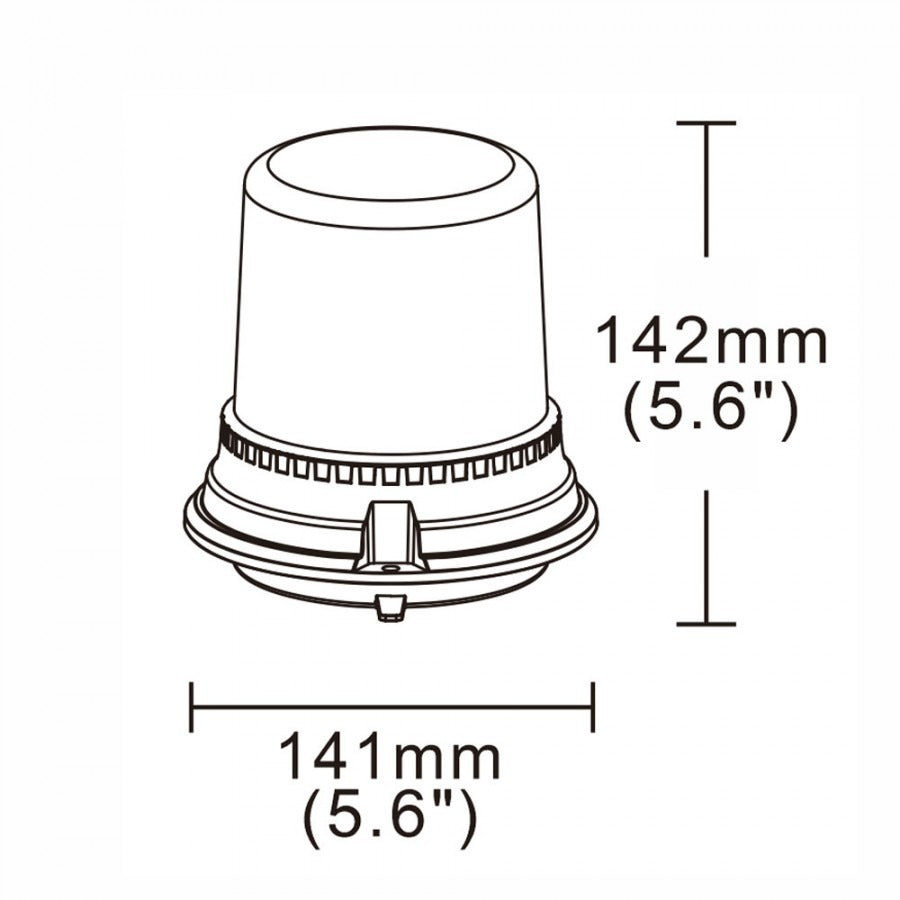 ORANGE roof flashing light - 36 LED - R10 / R65 - Magnet mounting