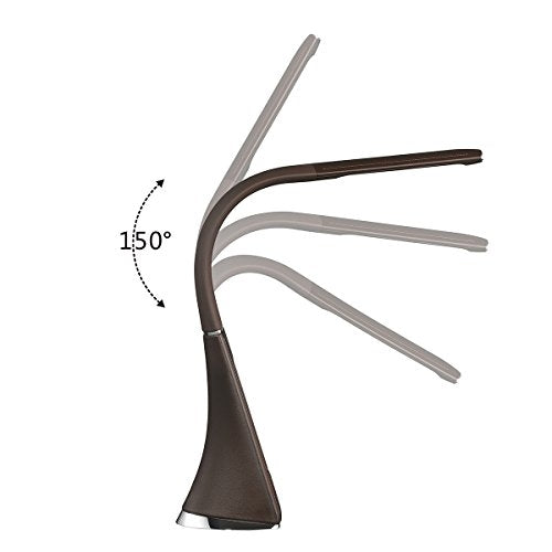 Lampe de bureau LED Design EcoLeather Kaffee - Écran tactile