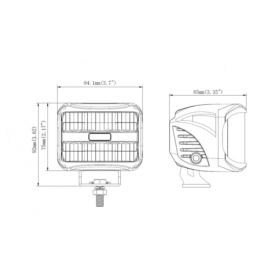 LED work lamp - 27W - 8 LED - 1600 lumens