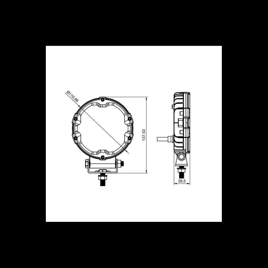 Lampe de travail LED avec protection IP67, 9 LED, motif araignée