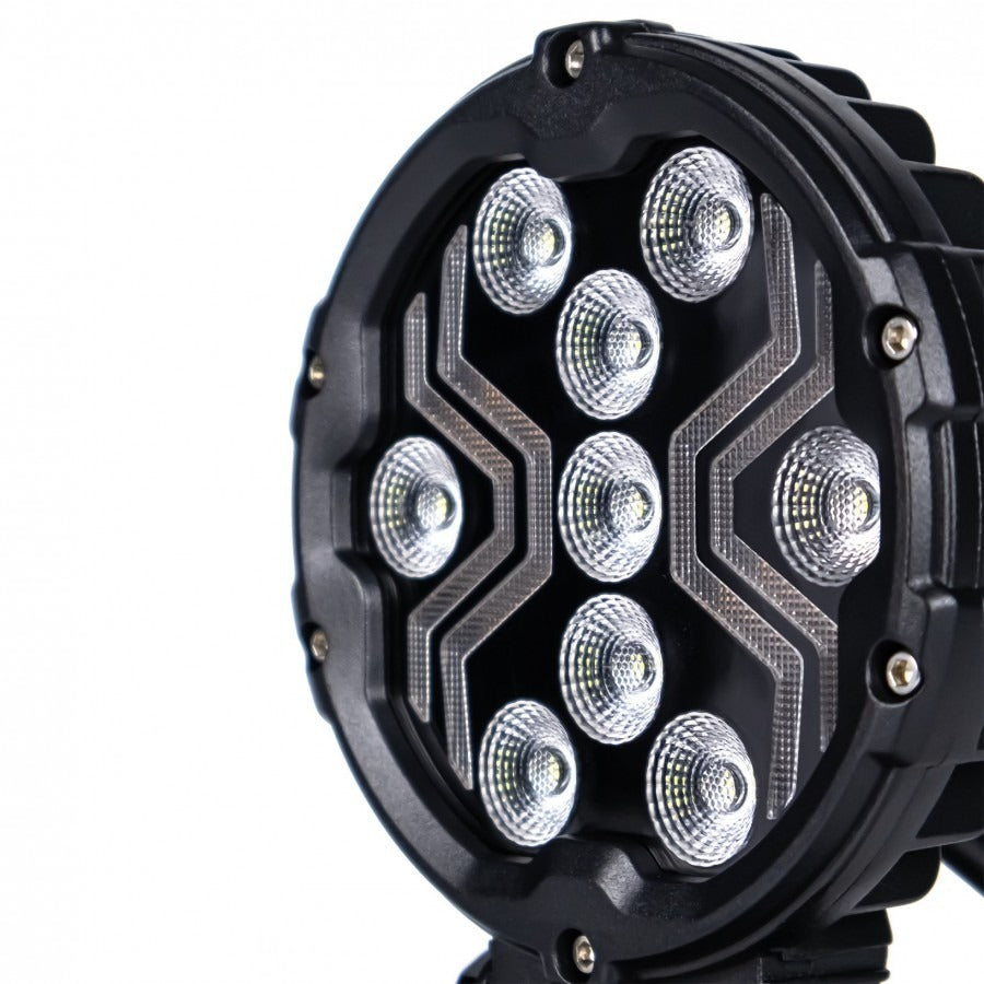 Lampe de travail LED avec protection IP67, 9 LED, motif araignée