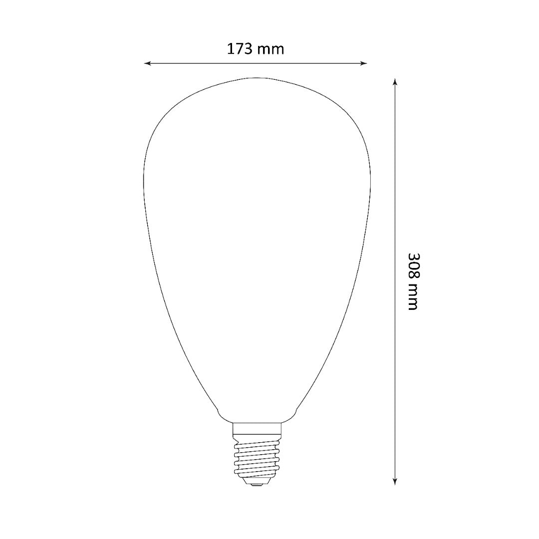E27 LED filament - S173 - 50 lumens - Extra warm white - Premium vintage