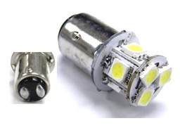 BAY15D LED 8-SMD 5050 lamp 12v wit