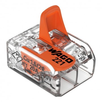 Wago verbindingsklem 2-VOUDIG 0,2-4 MM² - Doorvoerconnector per stuk