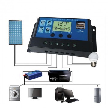 10a 20a 30a auto solar laadregelaar pwm dual usb uitgang zonnepaneel oplader regulator 12v24v power hdjpgq901 01