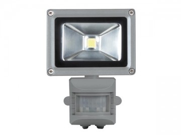 10W LED / PIR schijnwerper Warm Wit