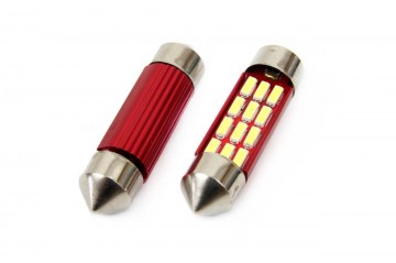 36MM LED - CANBUS - 12SMD - 4014 - 2 stuks - wit