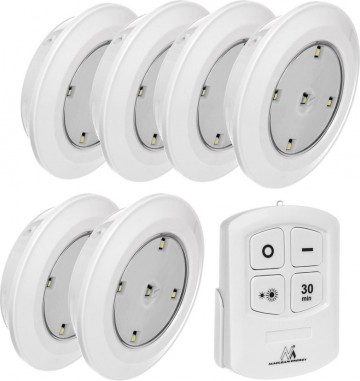 LED kastverlichting set - Met afstandsbediening - 6 LED spots