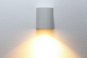 Wandlamp armatuur wit - Rond - GU10 fitting - 35W - IP44