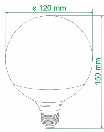 XL LED lamp E27 12cm doorsnee 15W  warm wit