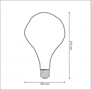 LED decoratieve E27 - gesmolten lamp - 4W - 250 lumen - A170