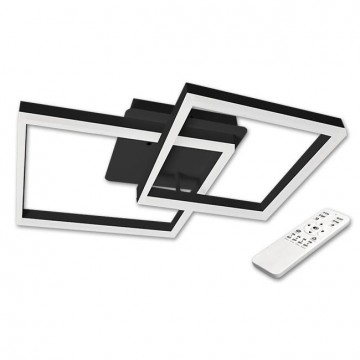 LED design plafondlamp - 70W - CCT - Met afstandsbediening - Zwart