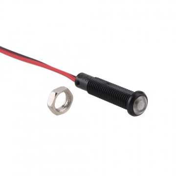 Mini LED indicatielampje - Wit - 6mm - 12/24V
