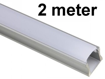 2 meter - 15mm hoog - LED Profiel - aluminium
