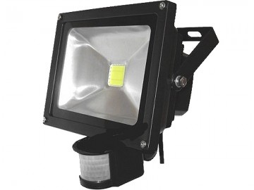 20W LED / PIR schijnwerper 20W Koud Wit