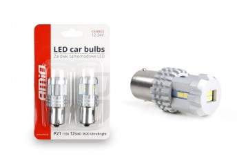 CANBUS - BA15S - 12SMD - Extra Fel- 12/24V - 2 stuks