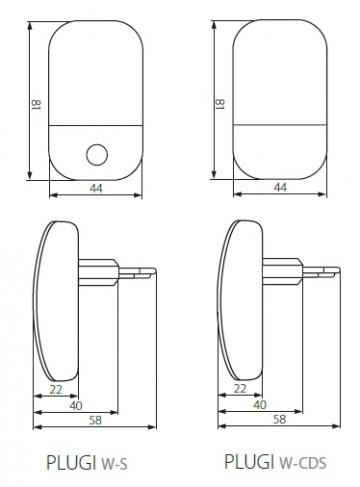 LED plug-in nachtlamp - design - met schakelaar