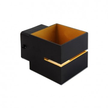 G9 LED wandlamp - 7W - Aluminium - Zwart + goud